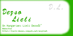 dezso lieli business card